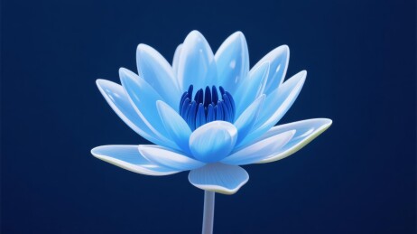 蓝莲冷调艺术展示场景