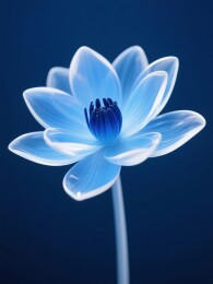 蓝莲冷调艺术展示场景