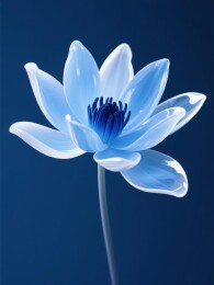 蓝莲冷调艺术展示场景