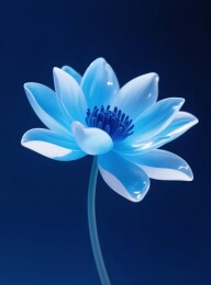 蓝莲冷调艺术展示场景