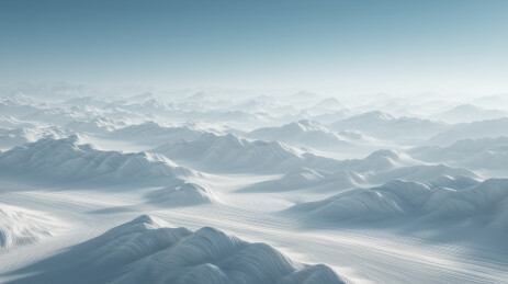 白色自动驾驶极地沙漠