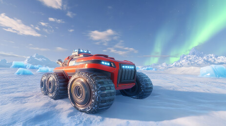 冰原科考雪地车