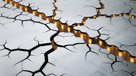 裂开的地表