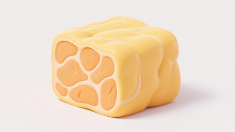 黄色模拟脂肪立体模型