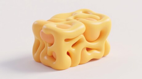 黄色模拟脂肪立体模型