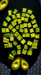 牛油果切丁艺术展示