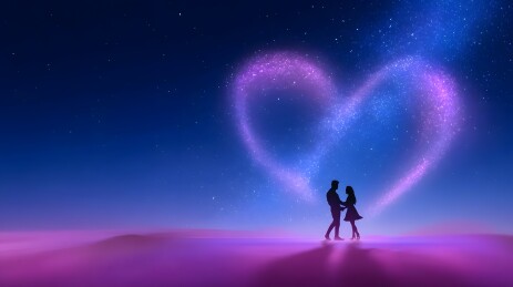 情人节星空下的爱情