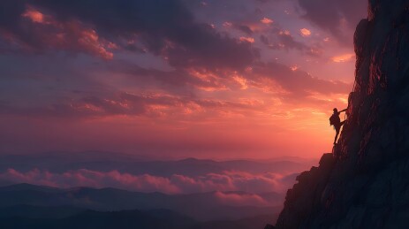 攀登者与日落