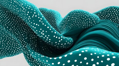 绿波白点抽象艺术