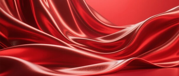 红绸丝滑调装饰场景