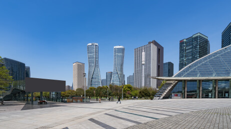 杭州金融区现代建筑景观