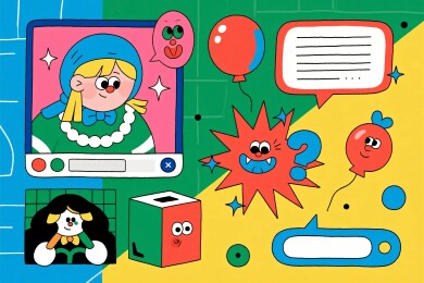 卡通风格创意插画