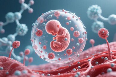 医学胚胎细胞插画