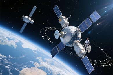 太空航天器与卫星场景