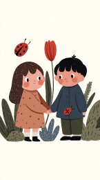 手牵手的小情侣