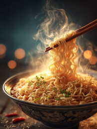 筷子上的诱人面条