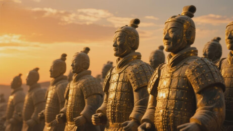 兵马俑列队