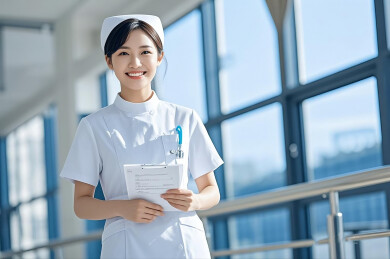 拿着检查单的女护士