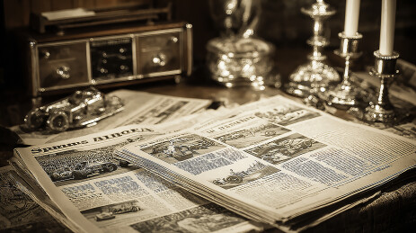 复古老旧发黄的英文报纸