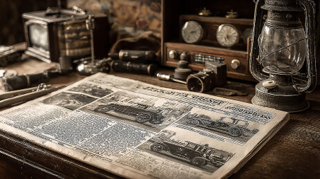 复古老旧发黄的英文报纸