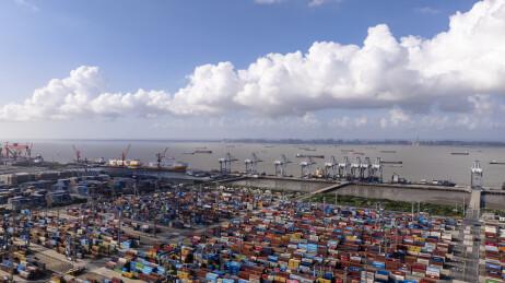 上海外高桥上海港口航拍