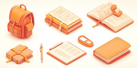 学习用品等距排列图