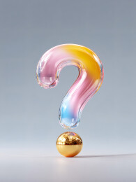 一个卡通问号标志