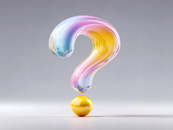 一个卡通问号标志