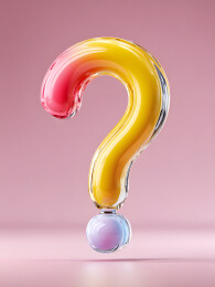 一个卡通问号标志