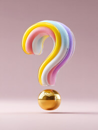 一个卡通问号标志