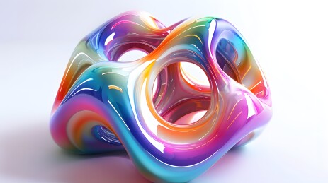 多彩抽象立体艺术品