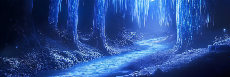 梦幻冰天雪地场景