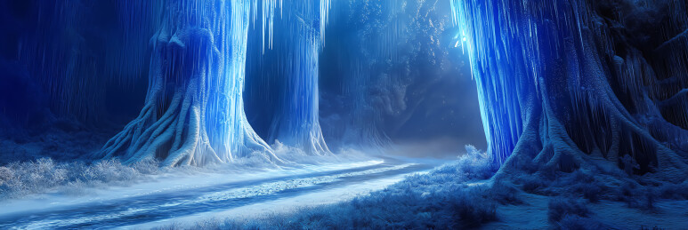 梦幻冰天雪地场景