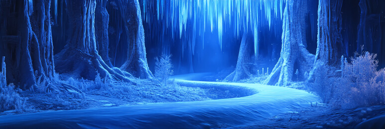 梦幻冰天雪地场景