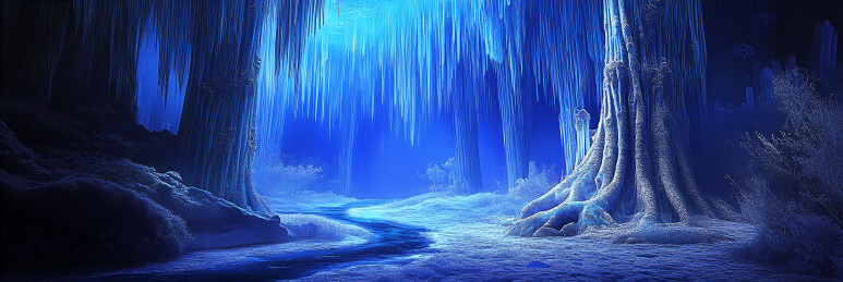 梦幻冰天雪地场景