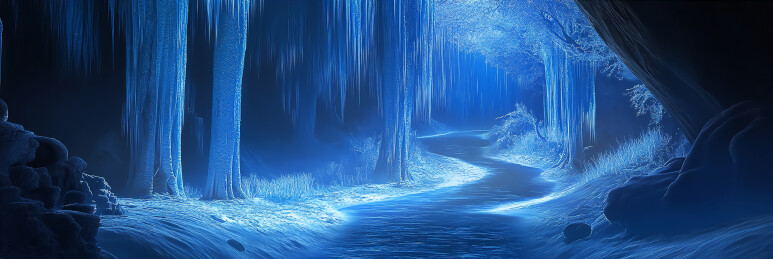 梦幻冰天雪地场景