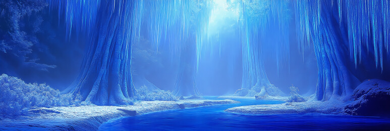 梦幻冰天雪地场景