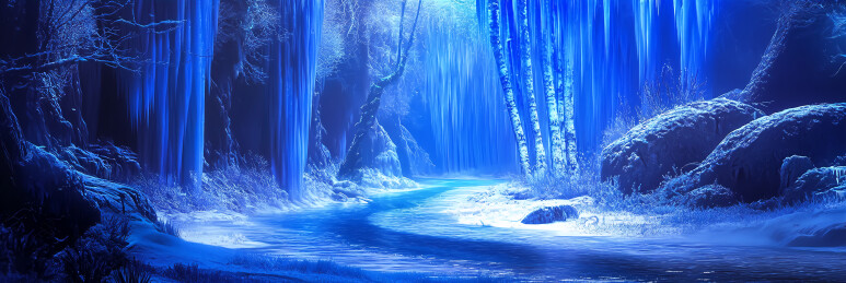 梦幻冰天雪地场景