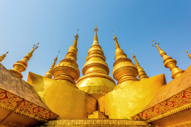 中国云南普洱孟连大金塔风光