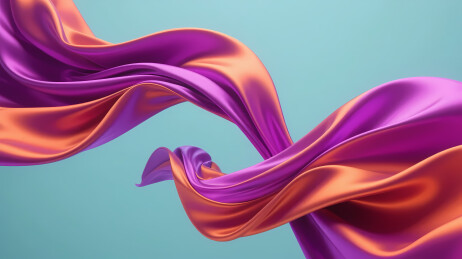 丝带流动的色彩层次