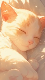 阳光下的猫咪安睡