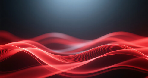 抽象流体流动深邃红色背景