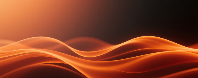 抽象流体流动深邃橙色背景