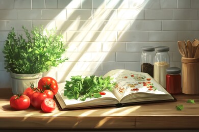 阳光下的健康食谱书