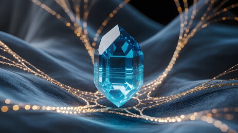 蓝色水晶与光带