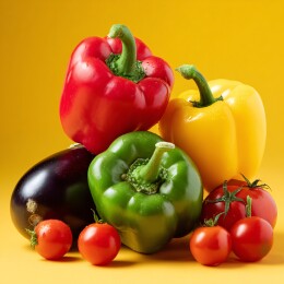 多彩蔬菜堆叠图