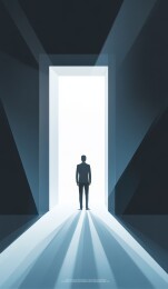 暗室人影望向光明门
