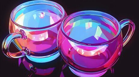 双色炫彩杯映光幻影