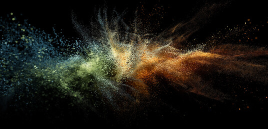 炫彩粒子喷溅抽象艺术装饰画设计素材