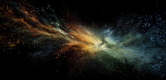 炫彩粒子喷溅抽象艺术装饰画设计素材